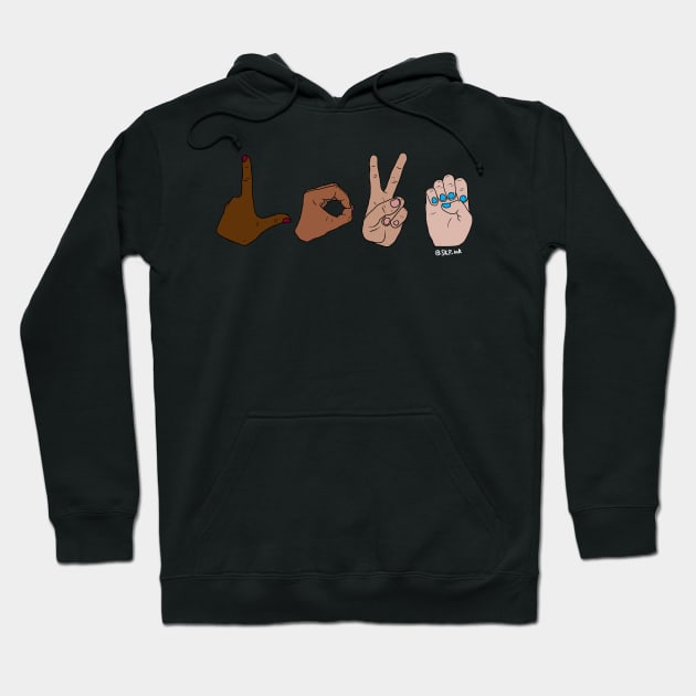 Love American Sign Language Hoodie by SKPink